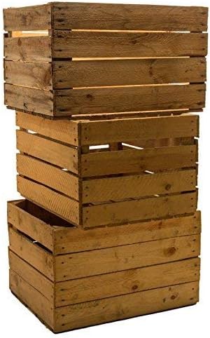 Kistenkolli Altes Land Set - Kistenkolli Altes Land 3er Set Obstkiste Holz gebraucht - Original Apfelkiste aus dem Alten Land - massive Vintage Holzk