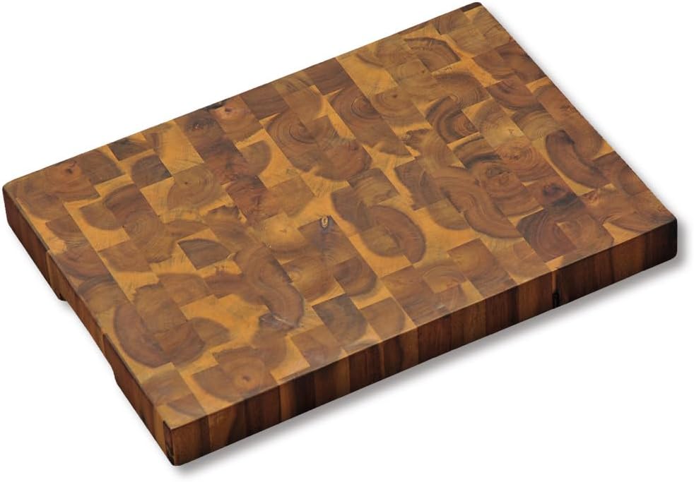 KESPER Profi Schneidbrett Material - KESPER | Profi-Schneidbrett, Material: Akazienholz (Stirnholz), Maße: 42 x 30 x 4 cm, Farbe: Braun, Natur