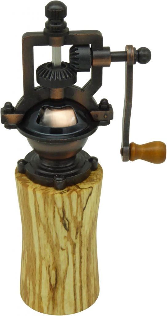 Holz Pfeffermühle Nostalgie handgemacht - Holz Pfeffermühle Nostalgie handgemacht aus Edelhölzern | handgedrechselt | mit Kurbel | Gewürzmühle | Unikate