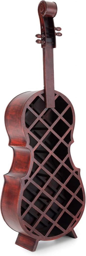 Stagecaptain Stradivino Weinregal für - Stagecaptain Stradivino Weinregal für 21 Flaschen - Weinständer aus Holz in Vintage-Optik - Handgemachtes Cello Flaschen
