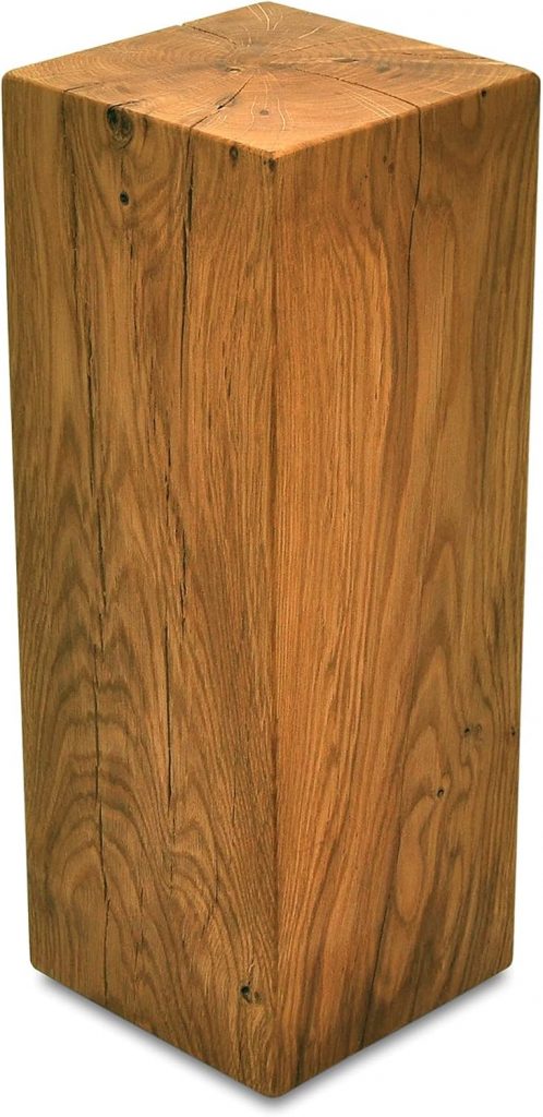Holzblock Eiche Massiv Handgefertigter - Holzblock Eiche Massiv - Handgefertigter Holzklotz - Rustikale Holzsäule - Beistelltisch Hocker Dekosäule - 15 x 15 x 40