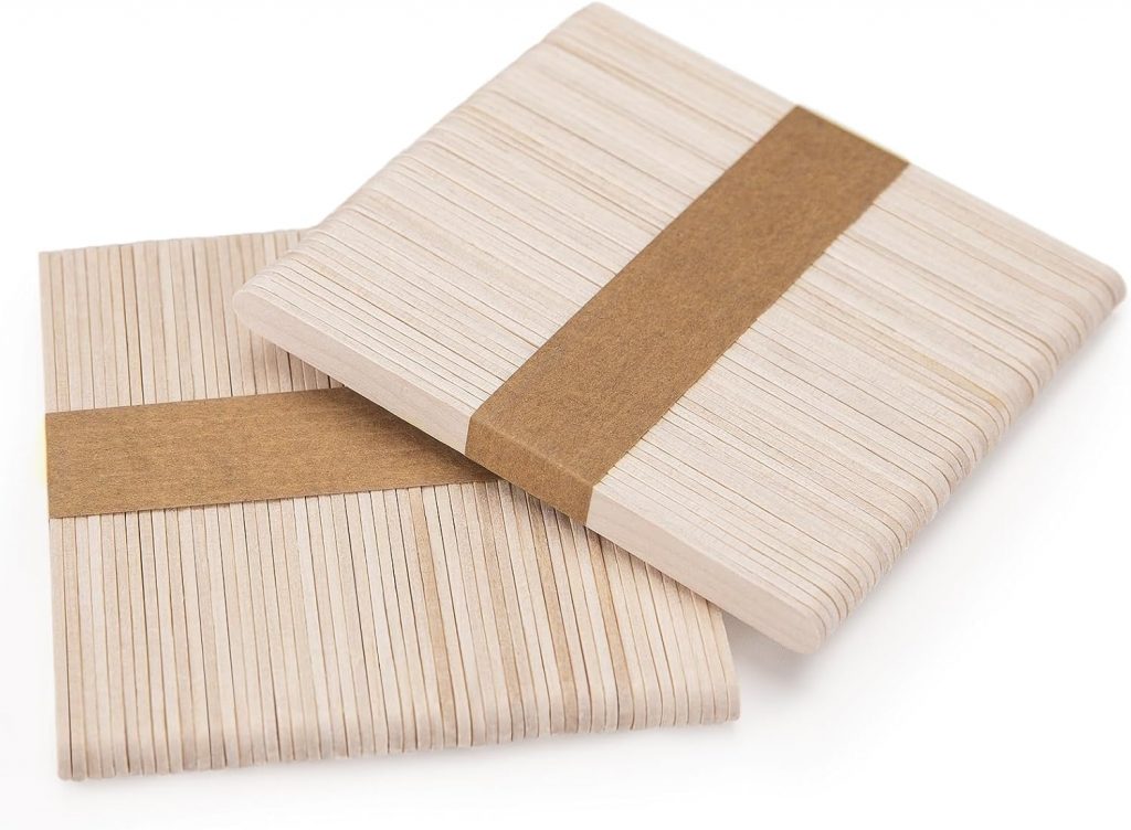 WISYOK Stück Eisstiele Holz - WISYOK 100 Stück Eisstiele Holz, Eisstäbchen Holzstäbchen, Holzstäbchen Zum Basteln, Holzstiele, Bastelstäbchen Holz, Ho