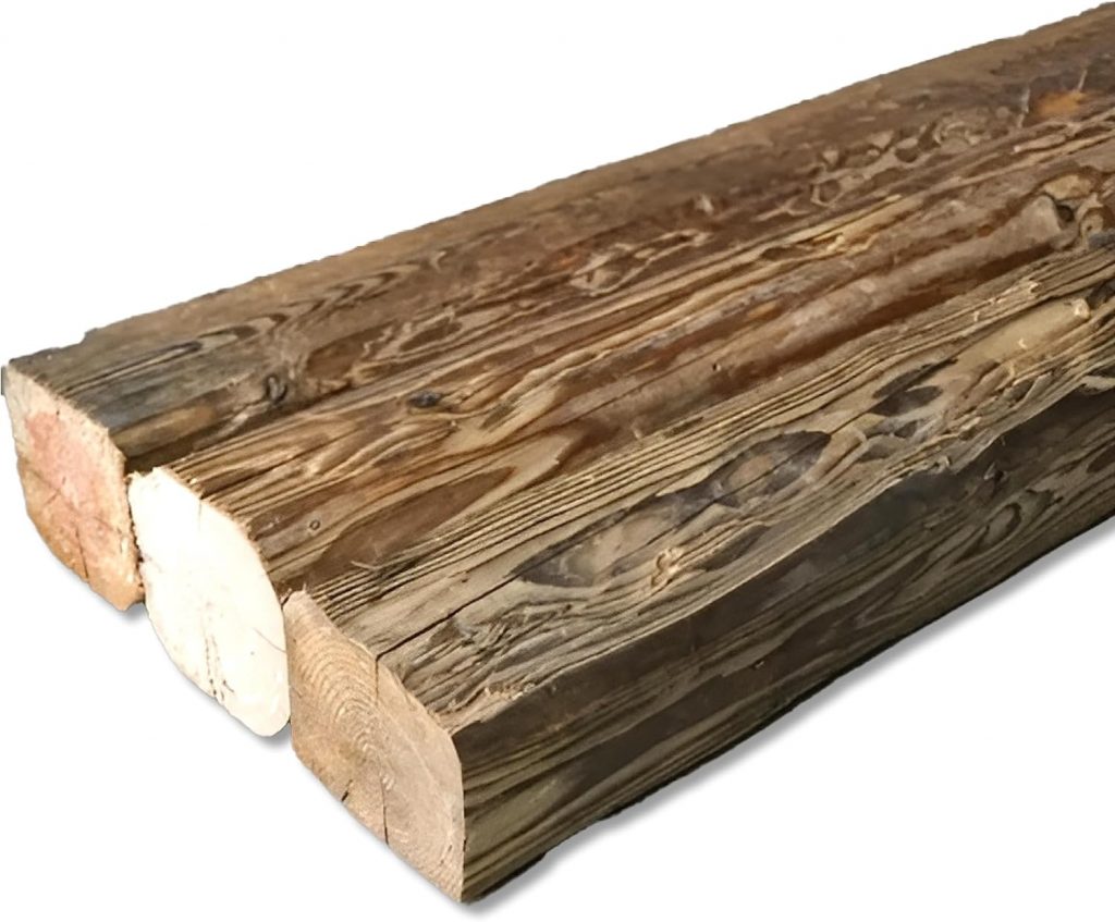 MyTimber Altholzbalken Echtholz Zierbalken - MyTimber® Altholzbalken | Echtholz Zierbalken aus Fichte | 12 x 12 cm 100cm - 200cm lang (100cm)