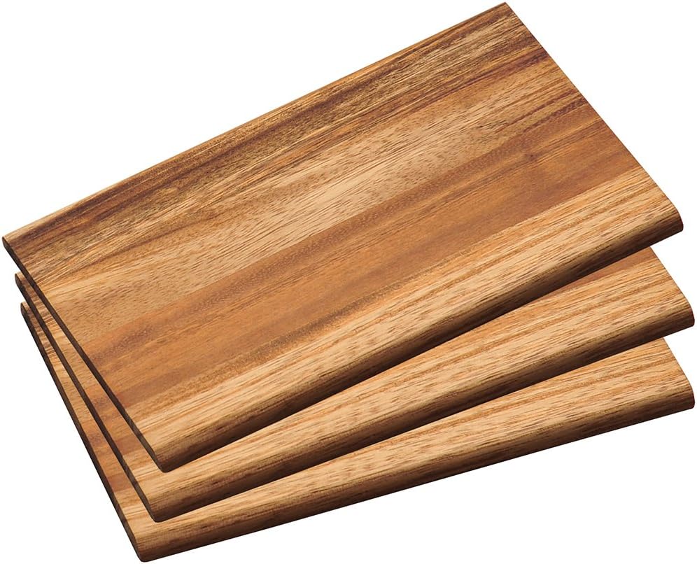 3er Set Frühstücksbrettchen nachhaltigen - 3er Set Frühstücksbrettchen | aus nachhaltigen Akazienholz | Brotzeitbrett | pflegeleicht | robust | 23 x 15 cm