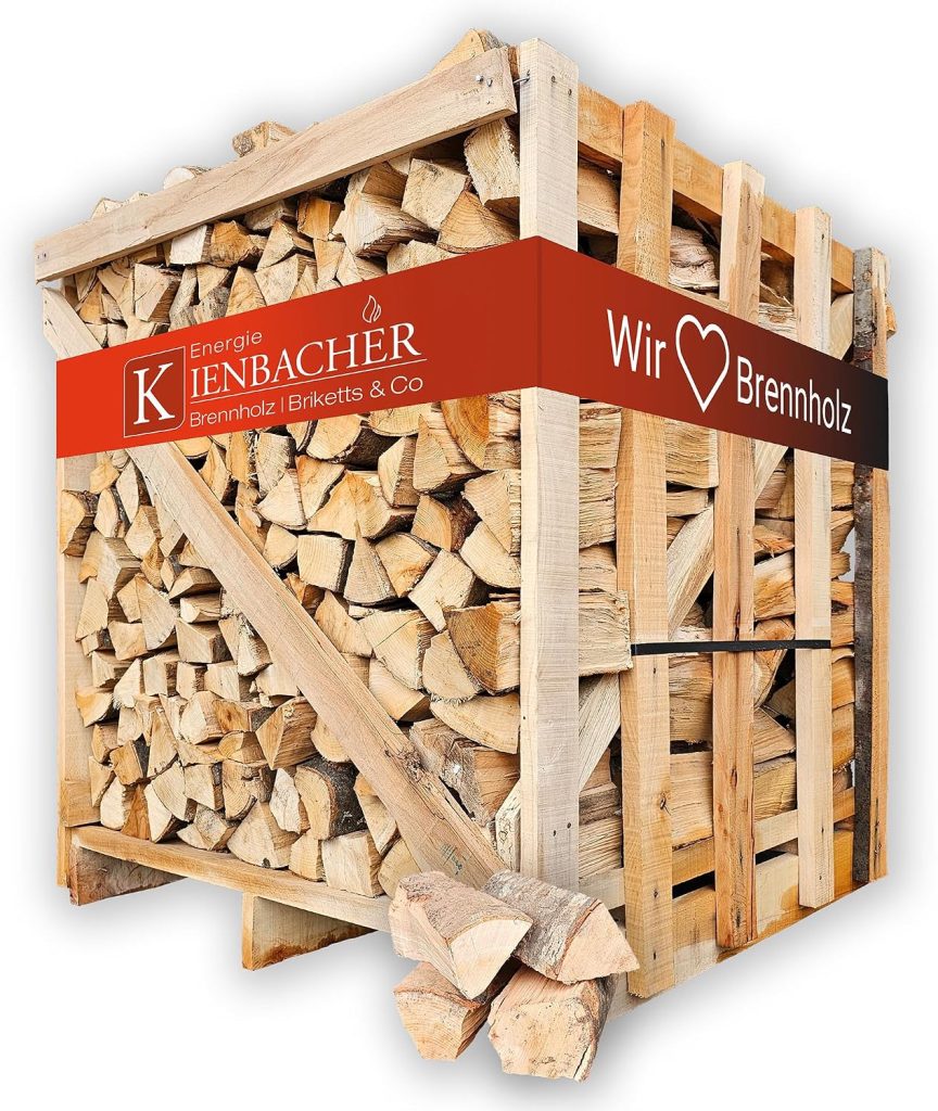 Brennholz Buche trocken Kaminholz - Brennholz Buche 25cm trocken Kaminholz ofenfertig Ofen Holz Feuerholz Scheitholz Kaminfeuer Lagerfeuer Pizzaofen 1RM Box für die Heizsaison 2026/2027 | Energie Kienbacher
